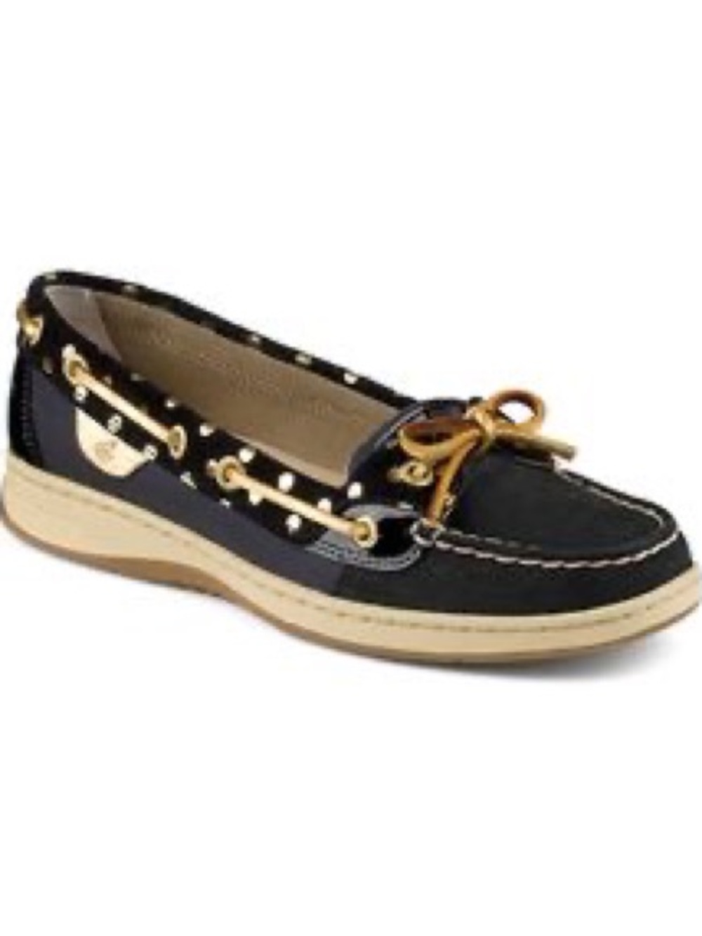 Sperry Angelfish foil dot boat shoes, 9.5
